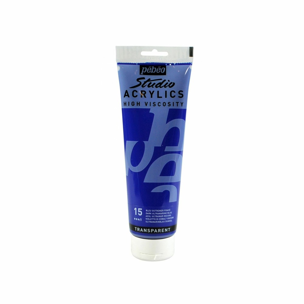 Peinture acrylique transparente - bleu foncé - 250 ml