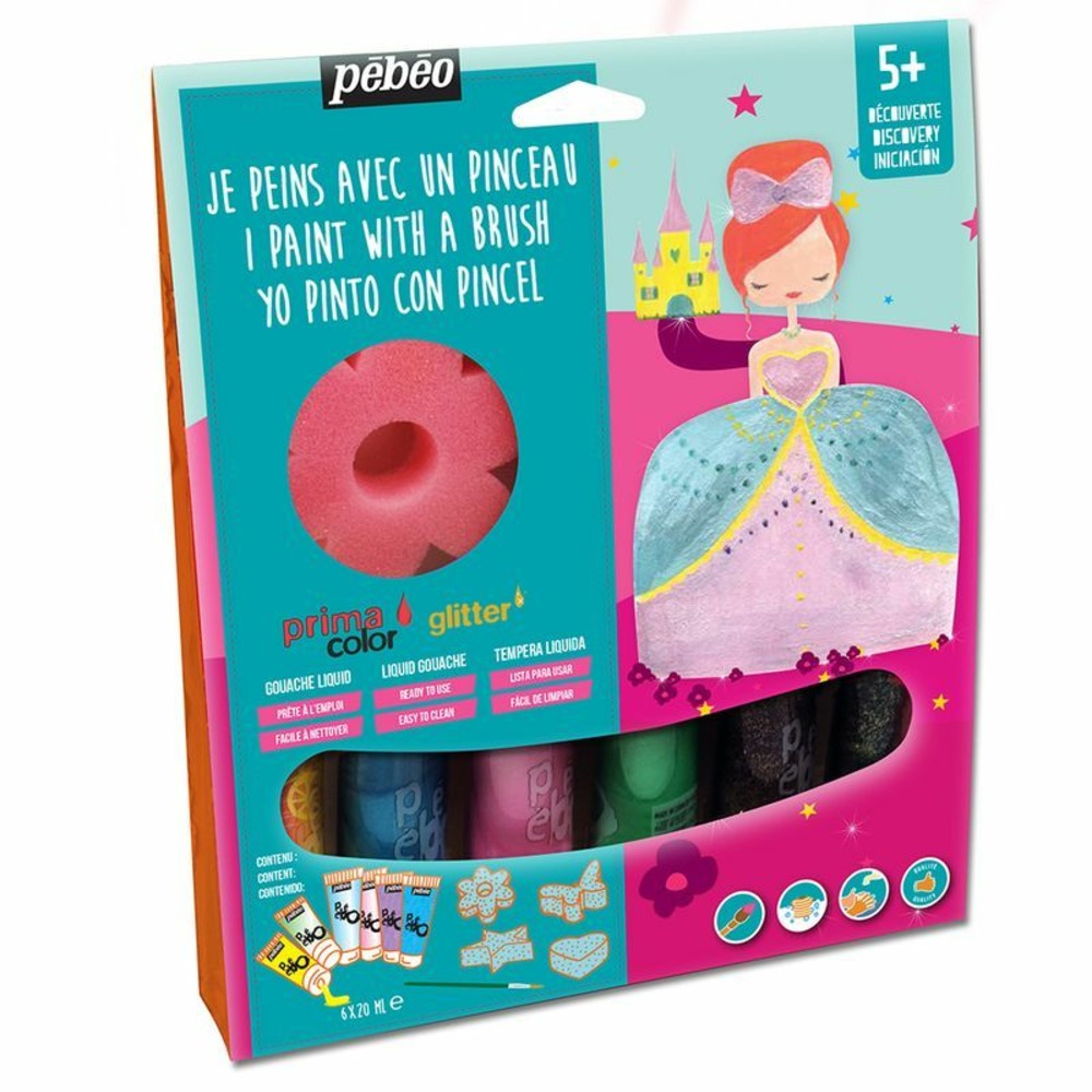 Kit créatif gouache - princesses - 6 x 20 ml