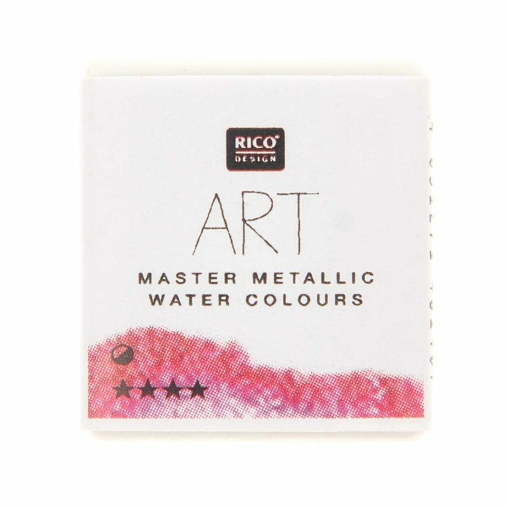 Peinture aquarelle métallique 1/2 godet - rose