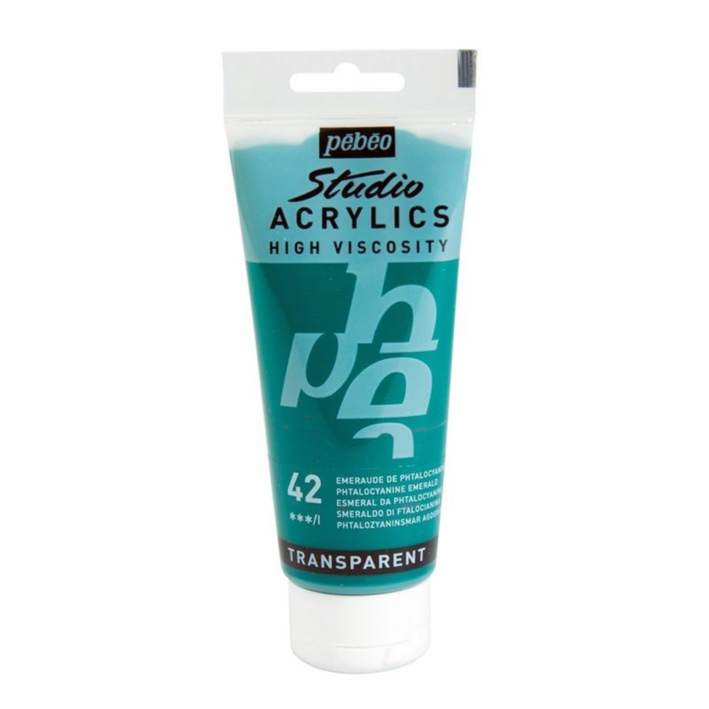 Peinture acrylique transparente - vert émeraude - 100 ml