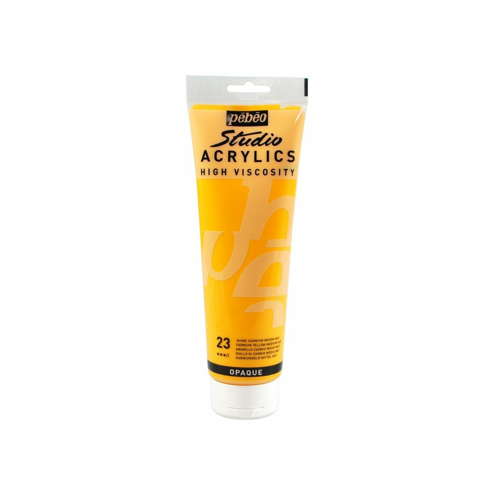 Peinture acrylique opaque - jaune - 250 ml