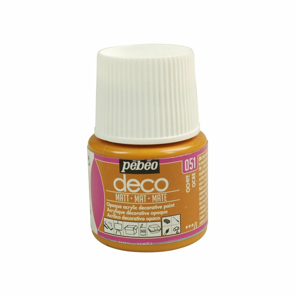 Peinture acrylique opaque mate - ocre - 45 ml