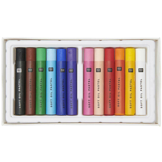 Pastels à l'huile 12 couleurs