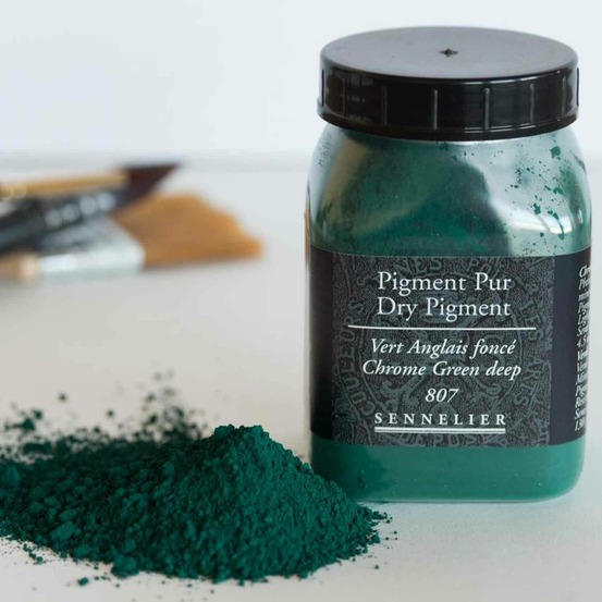 Pigment pour création de peinture - pot 130 g - vert anglais foncé