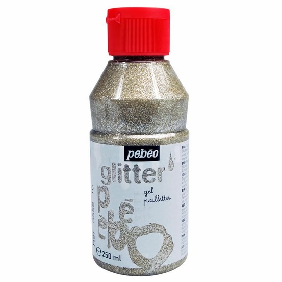 Gel à paillettes finition brillante - argent - 250 ml