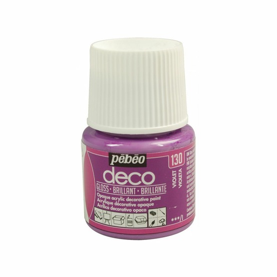 Peinture acrylique opaque brillante - violet - 45 ml