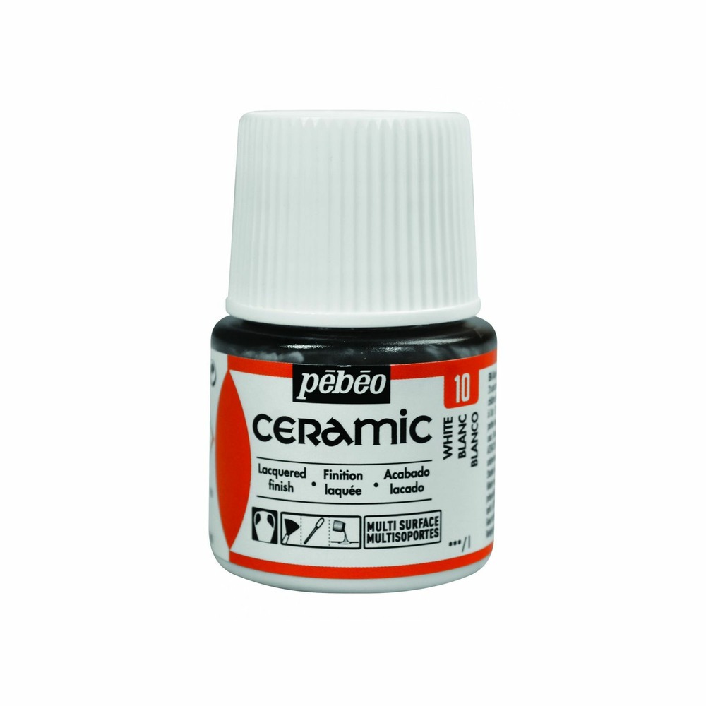 Peinture céramique et multi-surfaces - blanc - 45 ml