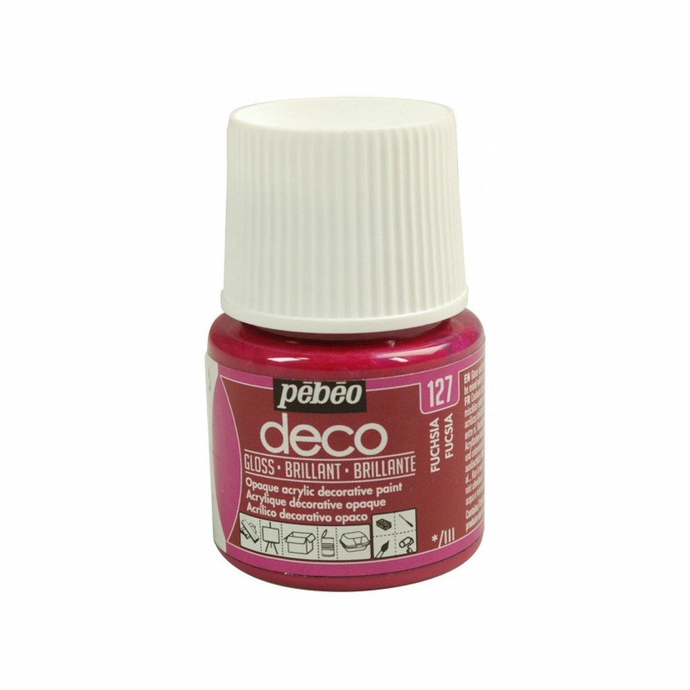 Peinture acrylique opaque brillante - fuschia - 45 ml