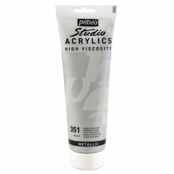 Peinture acrylique métallique - argent - 250 ml