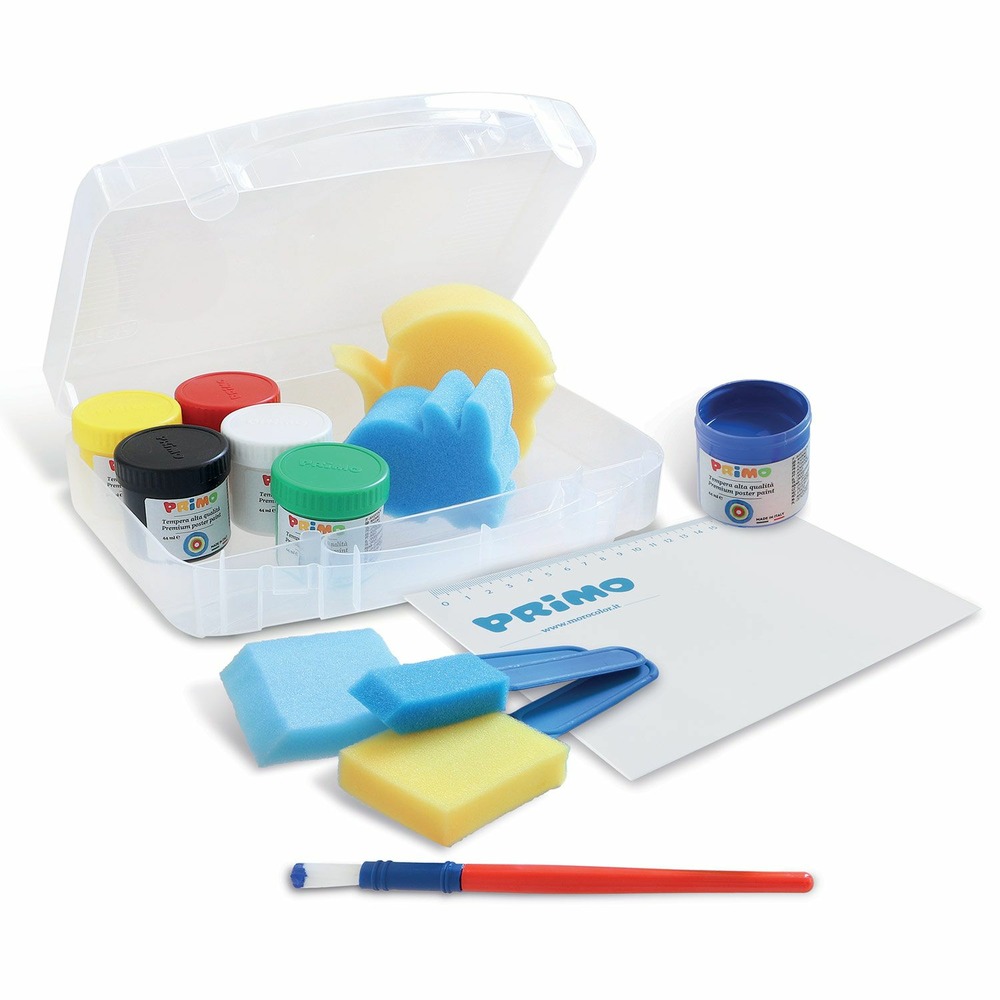 Mallette de peinture gouache 6 couleurs et accessoires