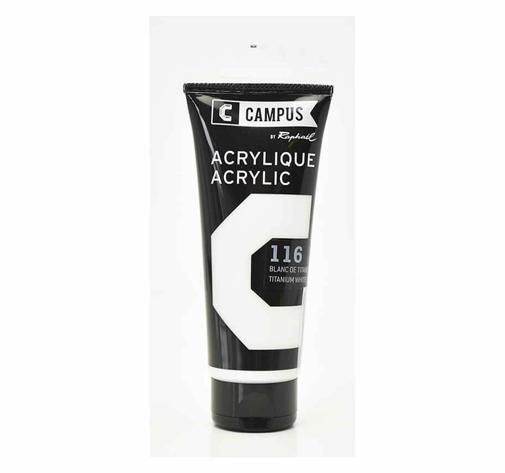 Peinture acrylique 100 ml - blanc de titane n°116
