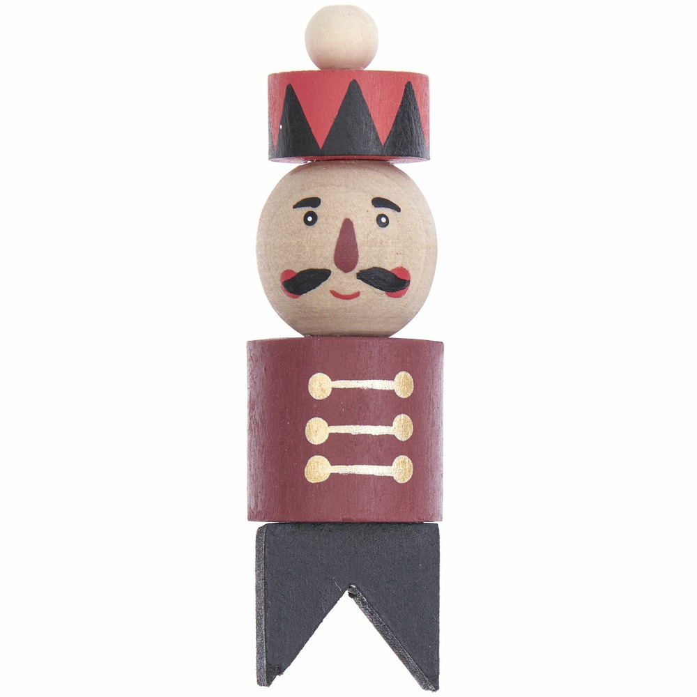 Casse noisette en bois noir et rouge 9 cm