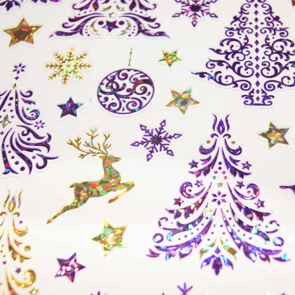Stickers noël - forêt de sapins