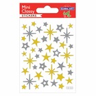 Stickers étoiles argentées et dorées à paillettes