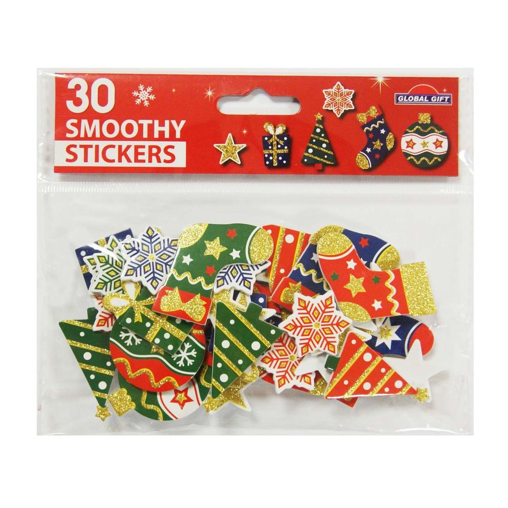 Autocollants Mousse Noël Baker Ross - Lot De 120, 15 Motifs (Père Noël, Renne, Sapin...), Pour Bricolage Et Déco