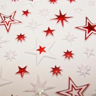 Stickers mousse 3d - étoiles rouges et blanches