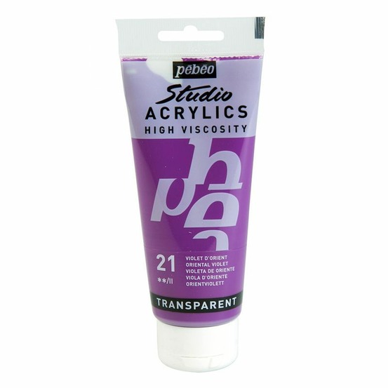 Peinture acrylique transparente - violet - 100 ml
