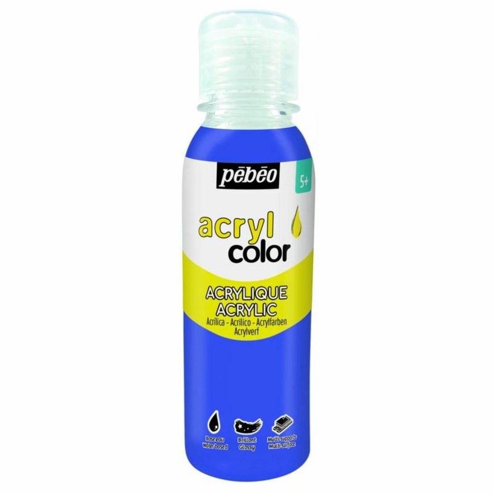 Peinture acrylique multi-surfaces - bleu - 150 ml