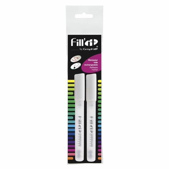 Set de 2 marqueurs fill'it vides à pointe fine - 4,5 mm