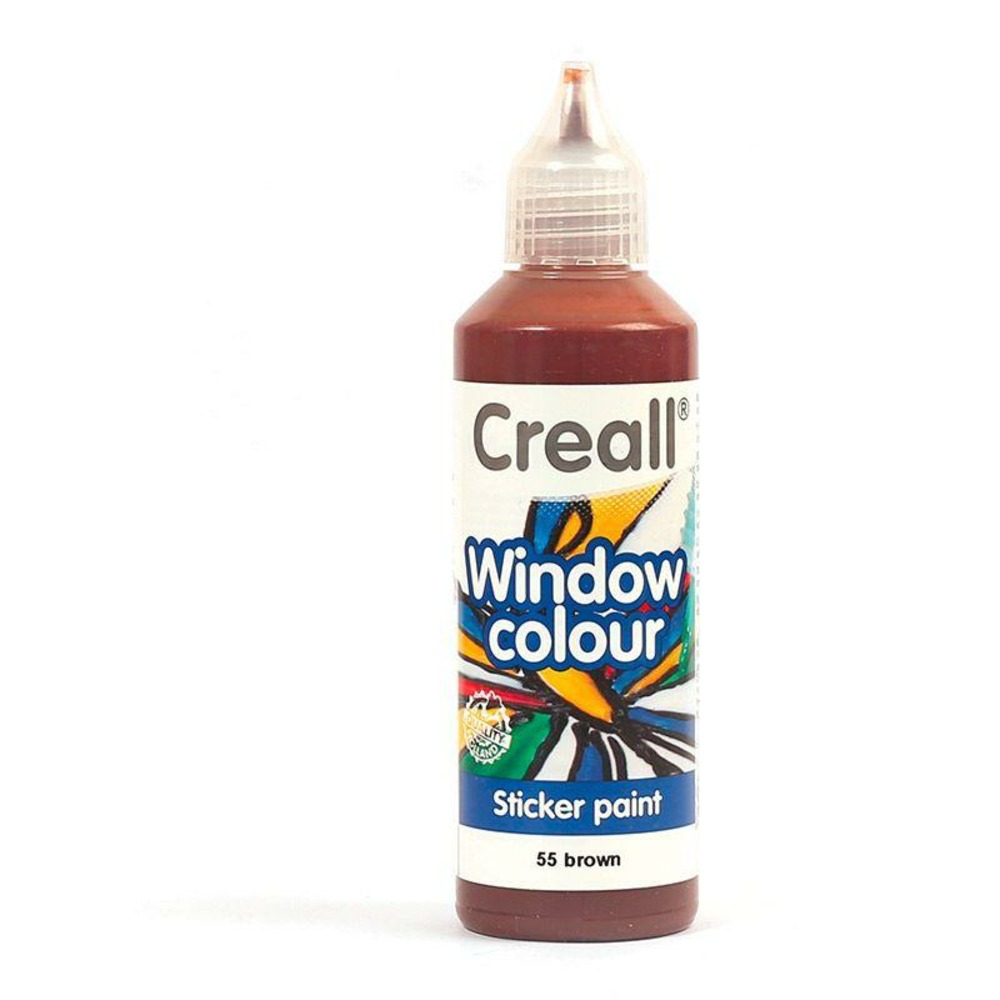 Peinture repositionnable pour vitres creall glass 80 ml - marron