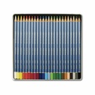 Set 24 crayons de couleur aquarellables - boîte métal - marino