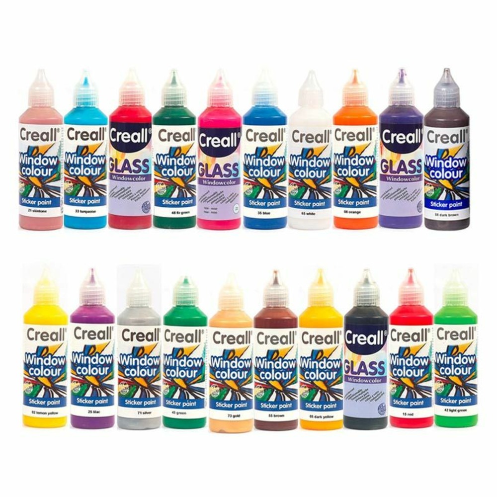 Coffret 20 peintures repositionnables pour vitres 80 ml