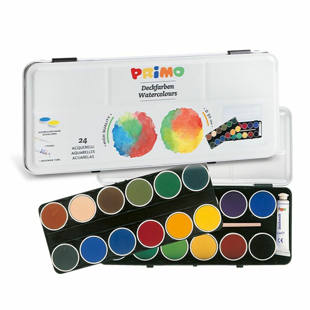 Boîte d'aquarelle fine 24 couleurs ø 30 mm