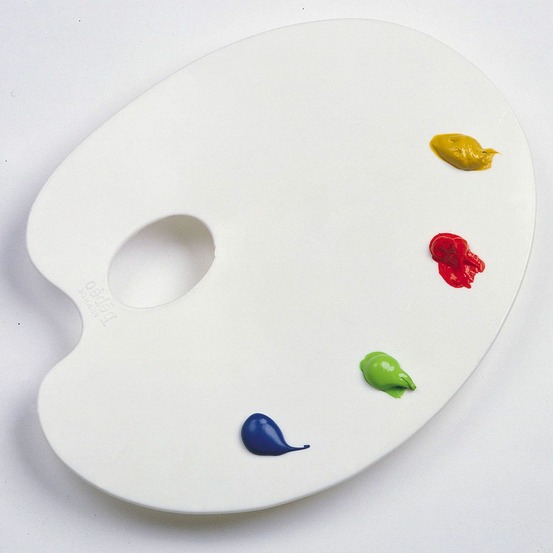 Palette ovale en plastique pour peinture