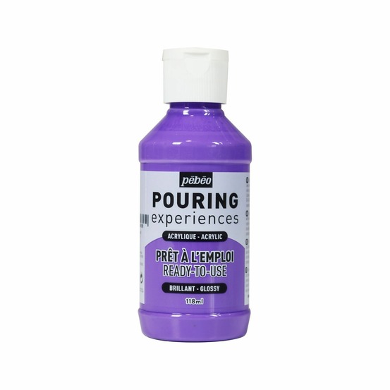 Peinture pouring acrylique brillante - violet clair - 118 ml