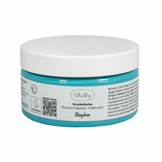 Peinture craie vert-bleu - chalky finish - 100 ml