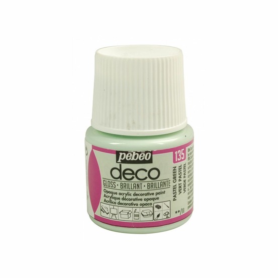 Peinture acrylique opaque brillante - vert pastel - 45 ml