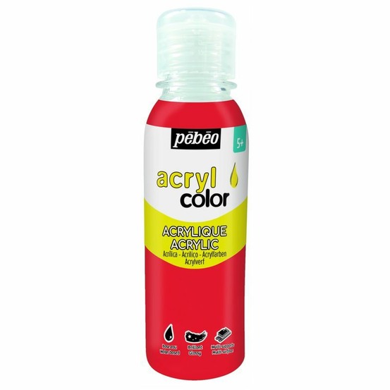 Peinture acrylique multi-surfaces - rouge - 150 ml