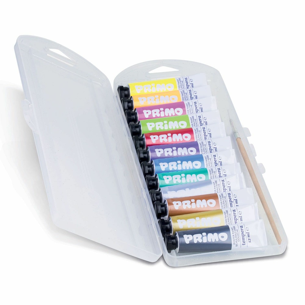 12 tubes de gouache fluo et métallique 12 ml