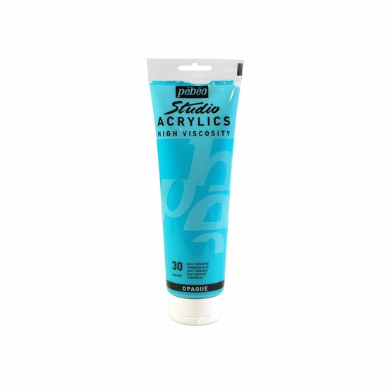 Peinture acrylique opaque - bleu turquoise - 250 ml