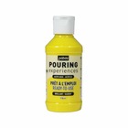 Peinture pouring acrylique brillante - jaune - 118 ml
