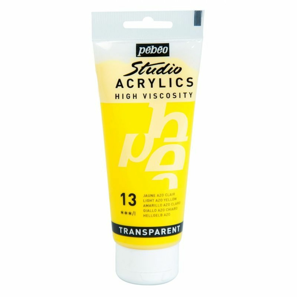 Peinture acrylique transparente - jaune - 100 ml