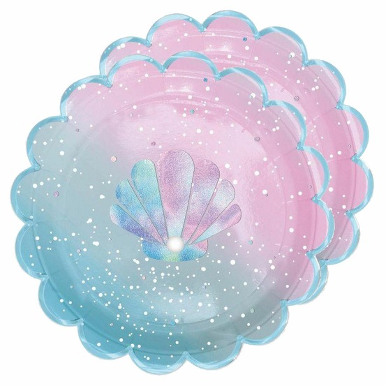 16 assiettes en carton sirène