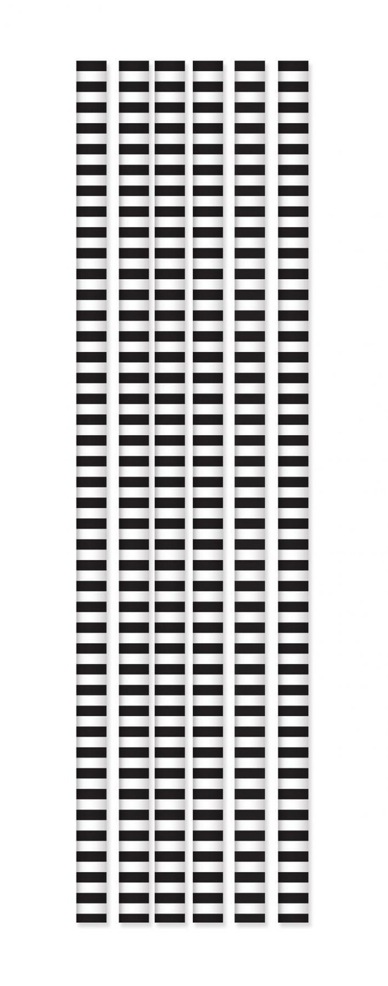 20 pailles papier - rayures noires & blanches
