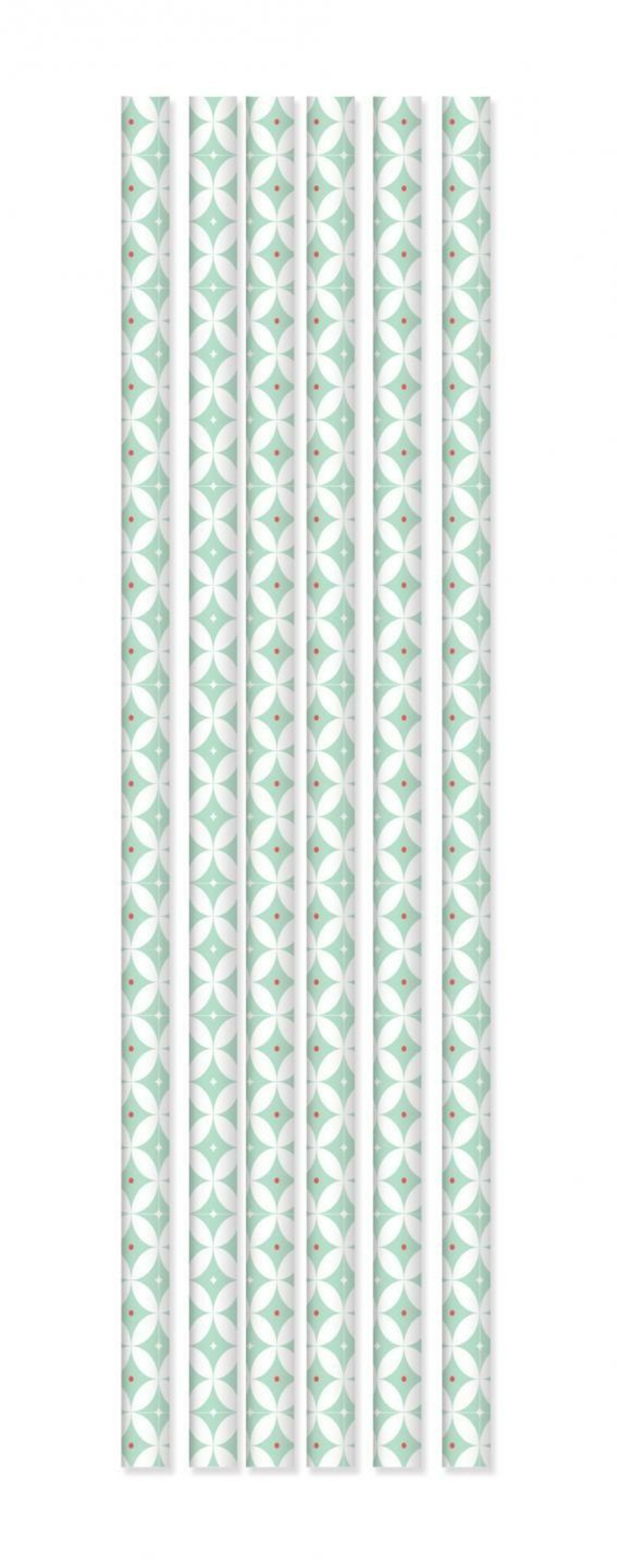 20 pailles papier - rosaces