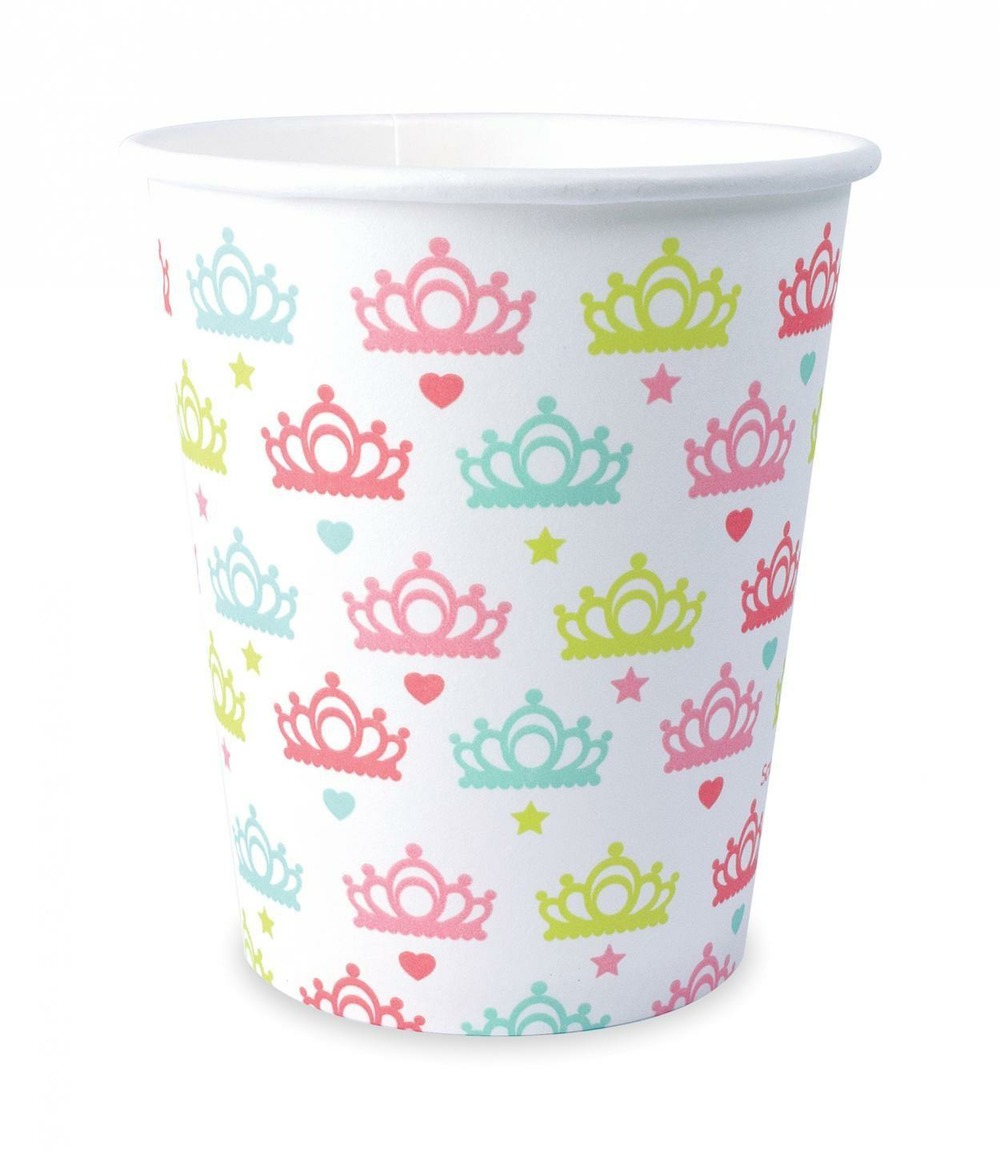 8 gobelets cartonnés 25 cl - princesse