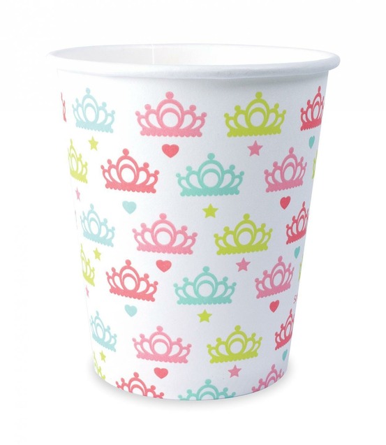 8 gobelets cartonnés 25 cl - princesse