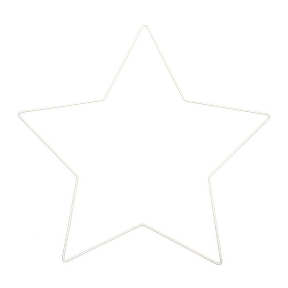 Etoile métallique blanche 30 x 28,5 cm