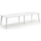 Table de jardin - rectangulaire - blanc - en résine - 8 a 10 personnes - lima - allibert by keter
