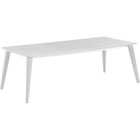 Table de jardin - rectangulaire - blanc - en résine - 8 a 10 personnes - lima -allibert by keter