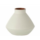 Vase conique en céramique blanc 20x20x15 cm
