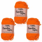3 fils de coton pour crochet 55 m - orange