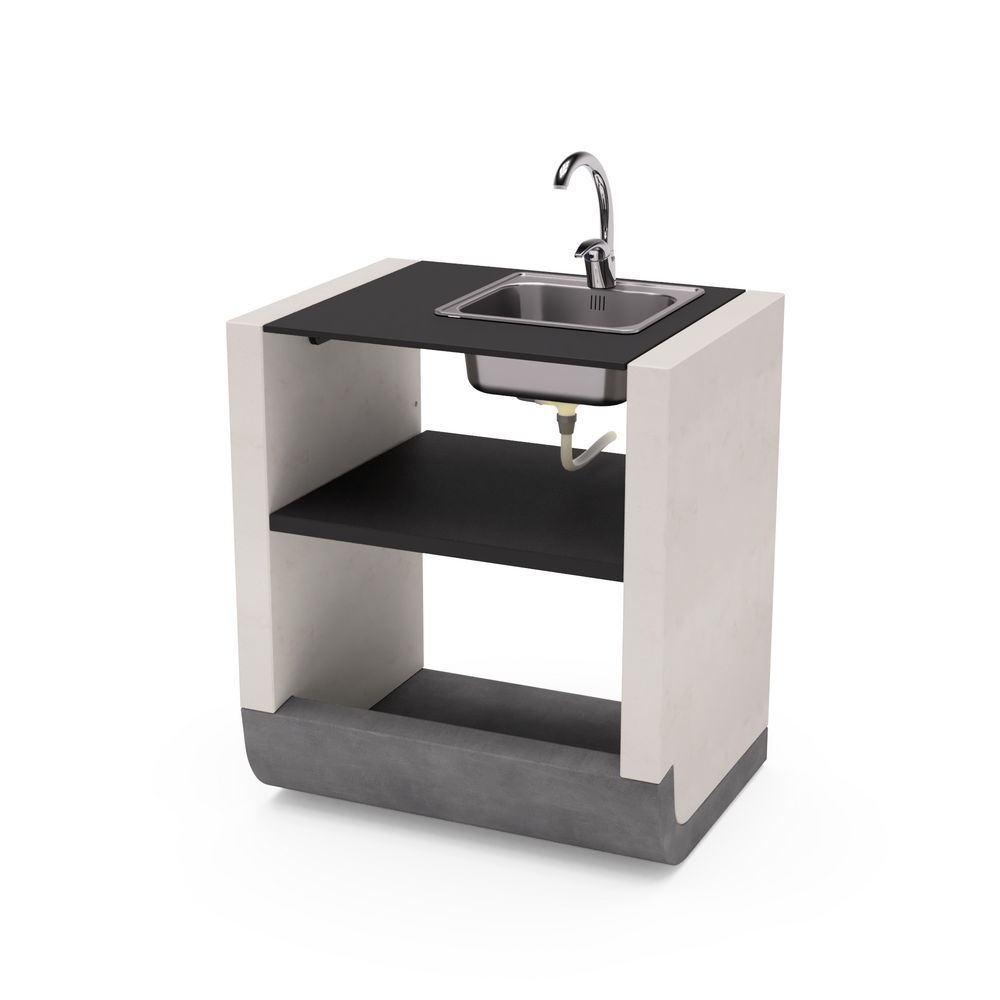 Module sud évier&robinet noir