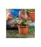 Pot de fleurs rond day r cotto - coloris terre rouge - 50cm