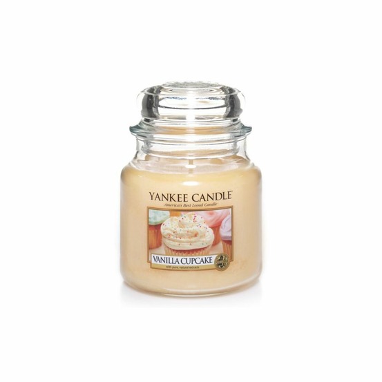 Bougie jarre en verre senteur gâteau à la vanille moyen modèle