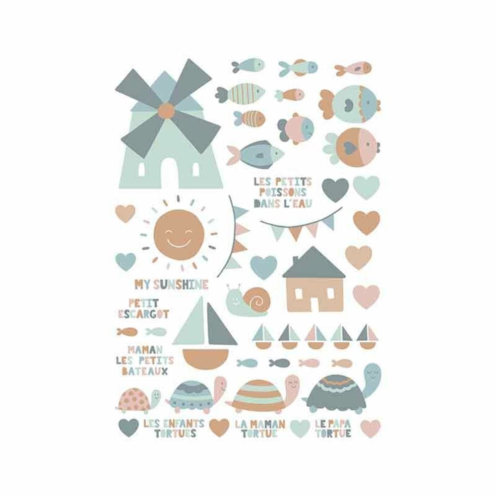 Rub'on stickers a5 jolies comptines